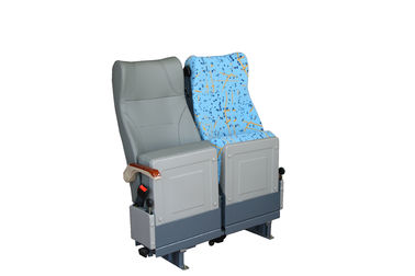Foldable Comfortable Bus Seats Q235 Steel Frame Weft Knitting Fabric Cover