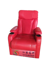 Hign Density Sponge Theater Seating Couch Red Color 930*530*1020mm