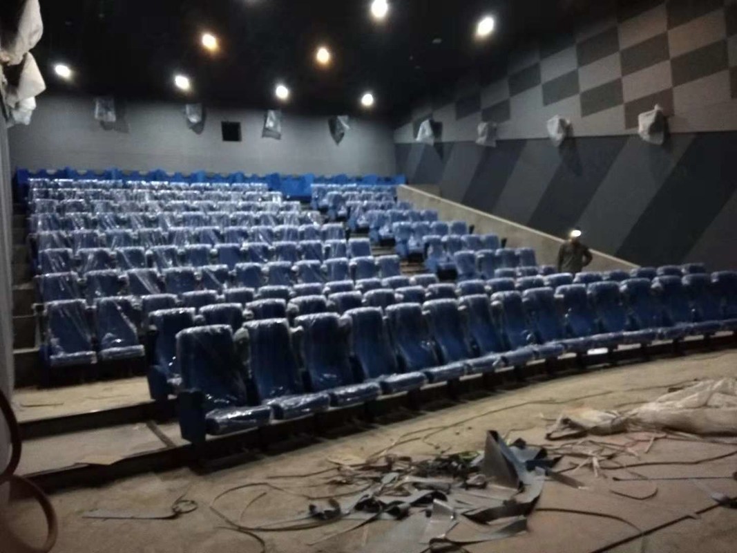 Media Room Commercial Theater Seating Customized Color Folded Design
