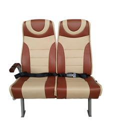 Non Reclining Tourist Bus Seat , Deluxe Bus Seats Rigid Backrest Diamond Stitch