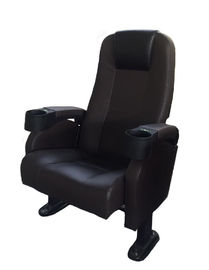 Quiet Design Commercial Theater Seating Black Color ≥1100 Minimum Row Distance