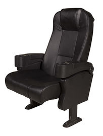 Quiet Design Commercial Theater Seating Black Color ≥1100 Minimum Row Distance