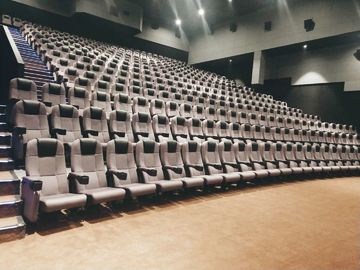 Space Saving Commercial Theater Seating Row LED Side Light Comfort Ensured