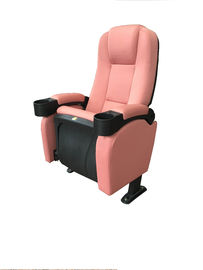 VIP Lounge Commercial Theater Seating Iron Legs Thick Steel Stucture  With Cup Holder
