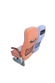 Soft Ventilated Leather Covering Luxury Coach Seats Aluminum Alloy Foot