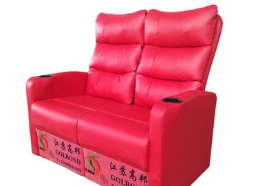 Metal Frame Theater Seating Sofa Streamline Arms High Wear Resistance