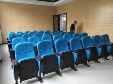 Textile Fabric  Cover Auditorium Chairs , Memorial Stadium Seating Blue Color