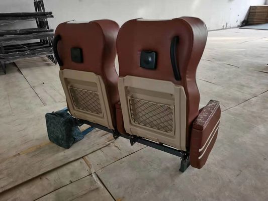 2+2 Layout Easy Reclining Deluxe Luxury Bus Seats With Magazine Holder